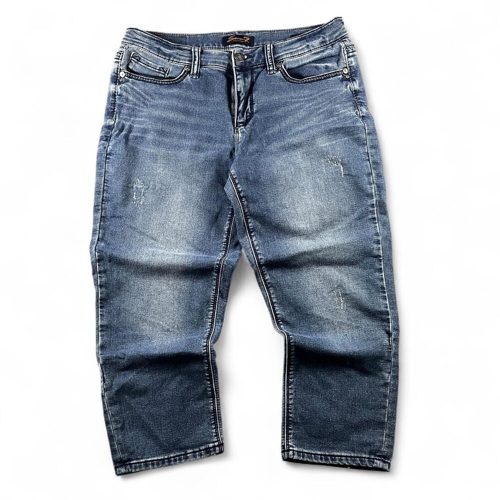 Seven7 Women's Blue and Navy Jeans